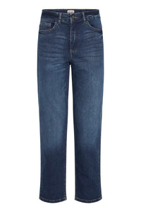 Ichi Raven Straight Leg Cropped Jean