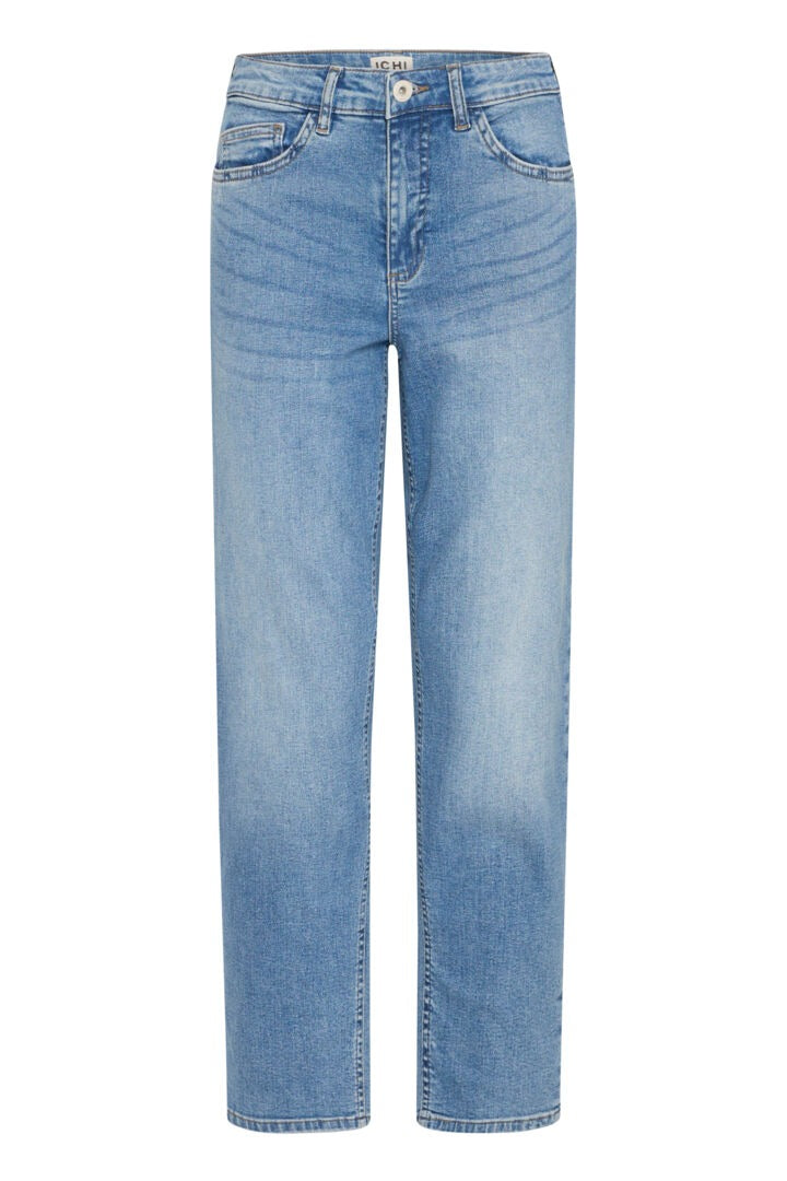 Ichi Raven Straight Leg Cropped Jean