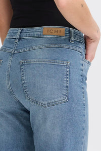 Ichi Raven Straight Leg Cropped Jean