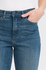 Load image into Gallery viewer, Ichi Raven Straight Leg Cropped Jean
