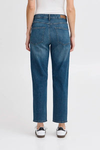 Ichi Raven Straight Leg Cropped Jean