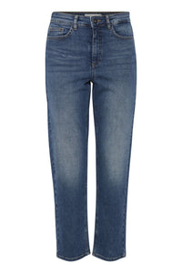 Ichi Raven Straight Leg Cropped Jean