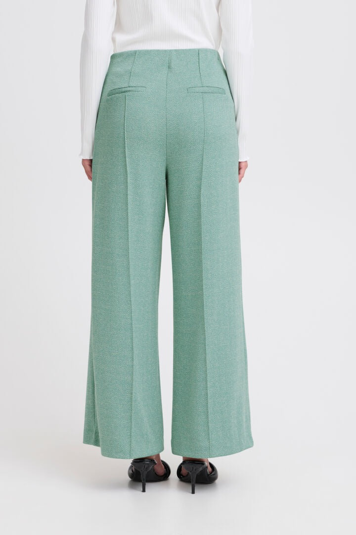 Ichi Kate Jacquard Wide Trousers