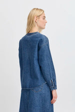 Load image into Gallery viewer, Ichi V-neck Denim Shirt
