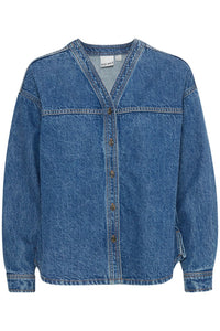 Ichi V-neck Denim Shirt