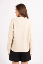 Load image into Gallery viewer, Lace Trim Collar Knit
