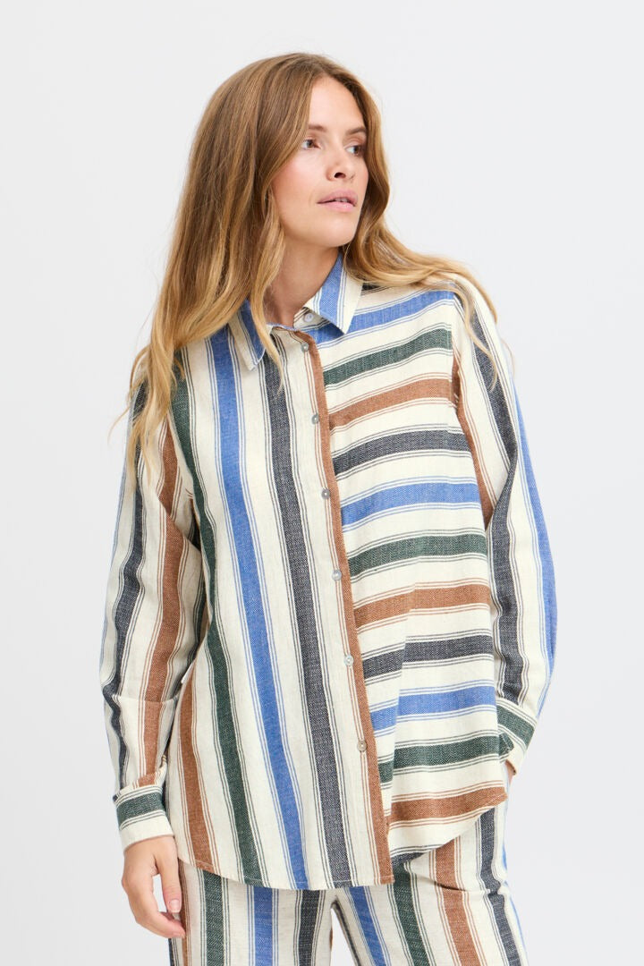 Pulz Multi Striped Shirt