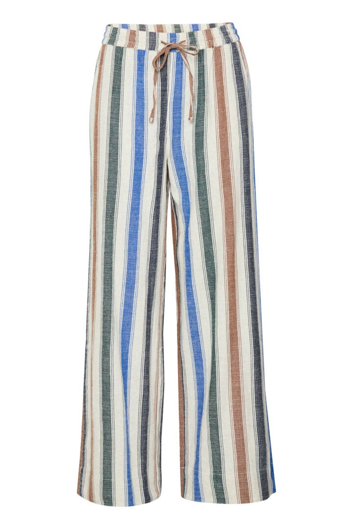 Pulz Striped Drawstring Trousers