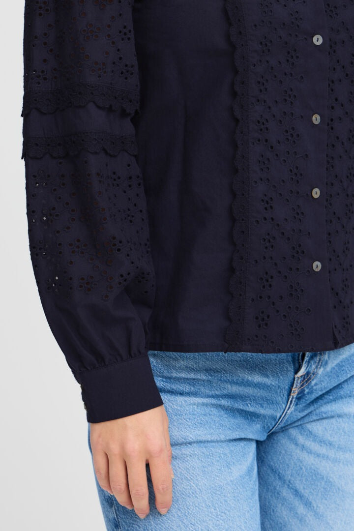 Pulz Broderie Anglaise Shirt