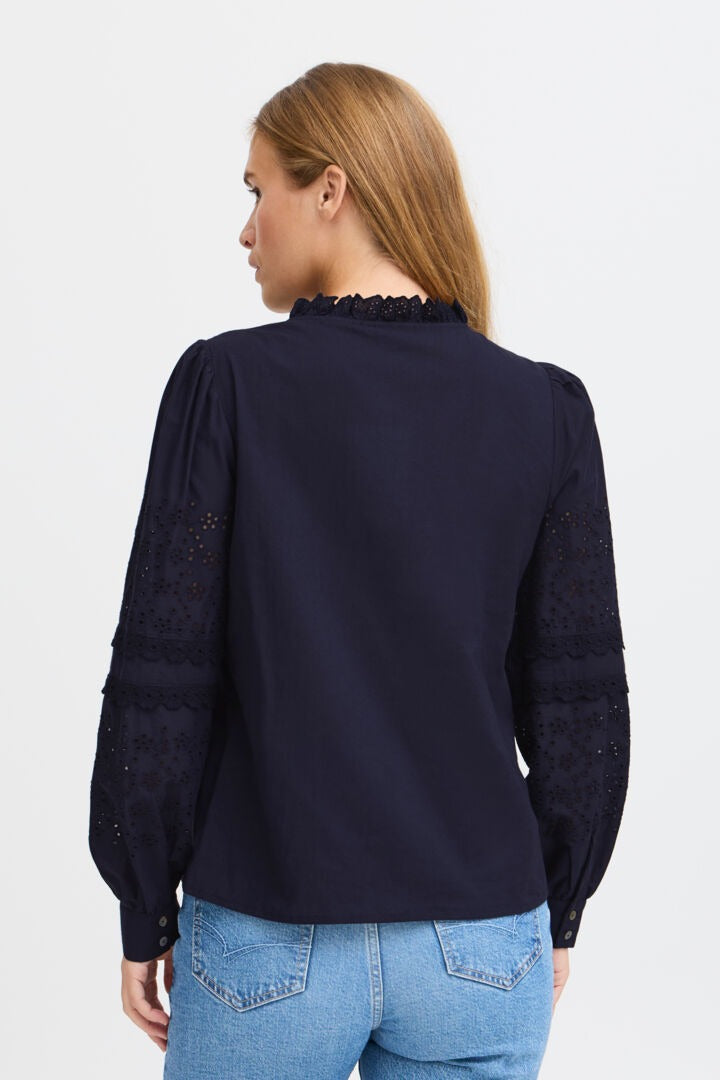 Pulz Broderie Anglaise Shirt